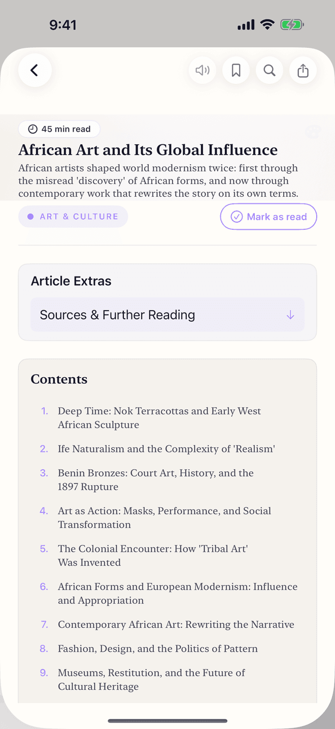 A deep dive article open in the Enchiridion app